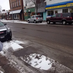 a car parked on the side of the road