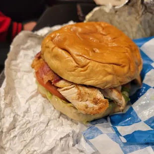 Steakhouse Burger sub chicken.