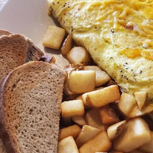 Ham n cheese omelet