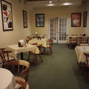 A meeting room with Dr. Seuss on the wall