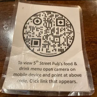 QR menu