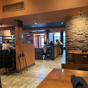 View from the bar area
