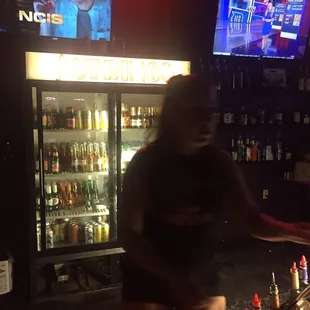 Cute bartender...didn't know her product too well, but there wasn't really much product to know. Not her fault.