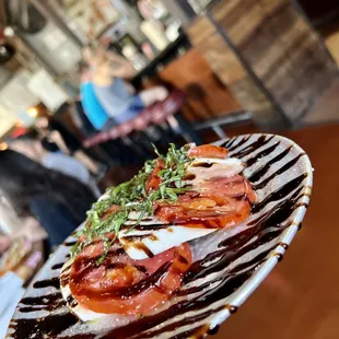 Caprese salad! Delightful! It was so yummy I neglected to get more pics of our dinner. And that never happens! Lol!