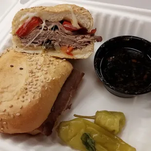 Roast Beef Italiano on a Sciortino Roll