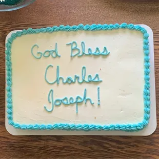 Chocolate cake with custom decoration