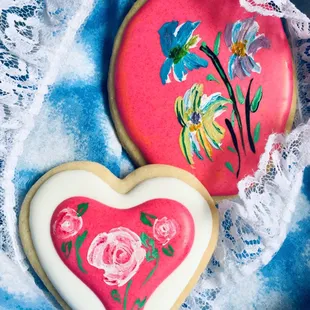 Delicious decorated sugar cookies.