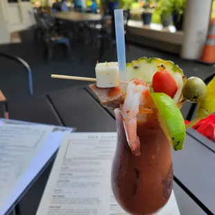 Signature Bloody Mary (with the kitchen sink thrown in)!  Lol