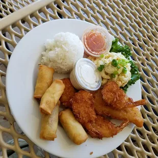 a plate of food on a table