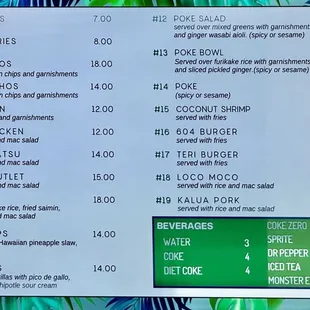 Menu as of SEP 2024
