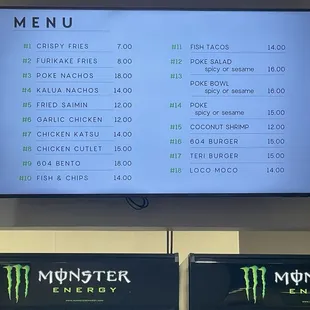 Menu as of 08/05/2024