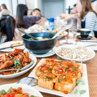 Fried Tofu with Chopped Shrimp