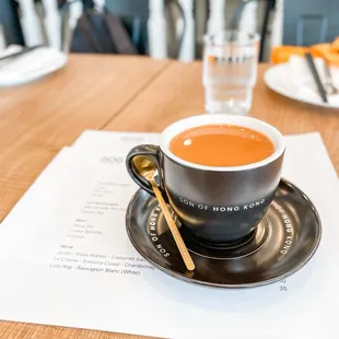 the most authentic HK milk tea!! not too sweet!