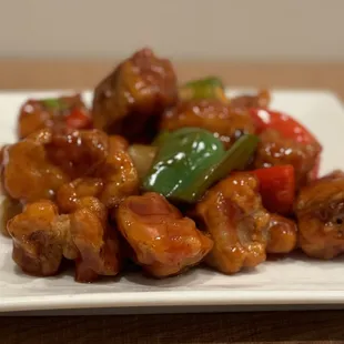 a closeup of a plate of food