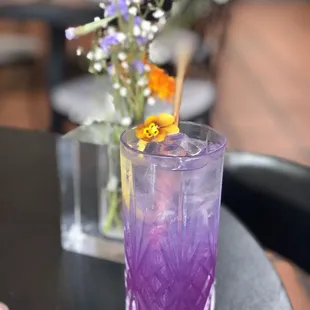 Wildflower drink (Pretty, but forgettable taste).