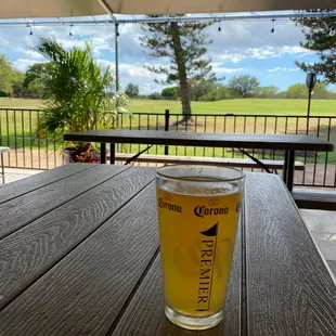 Beer in the outdoor area