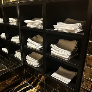 Lines napkins in the bathroom. Hell yeah.