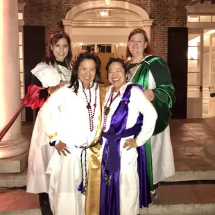 Another shot of our color coordinated togas!