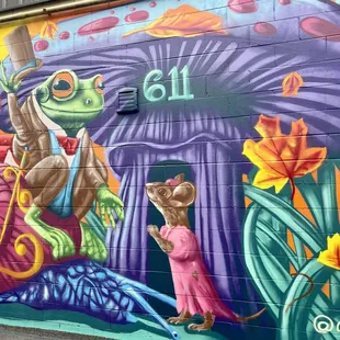 Exterior Mural, Froggy Went A Courtin