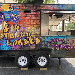 Cool signage on the trailer