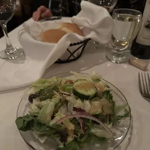 Their salad, which was quite plentiful