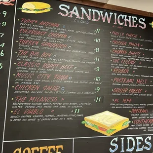 Sandwich menu 6/9/2024