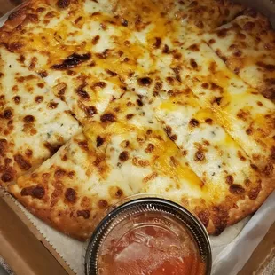 Cheesy bread with marinara!