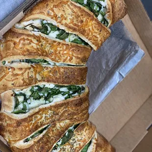 Spinach calzone