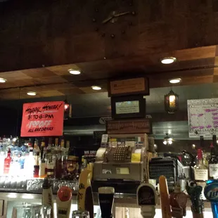 a man behind a bar counter