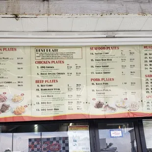the menu