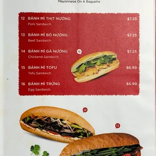 Vietnamese sandwiches