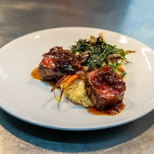 a plate of food on a table