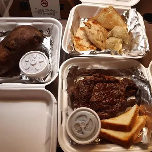 a variety of food items