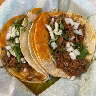 Quesabirria and a birria taco