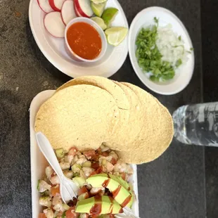 Shrimp Ceviche Tostada