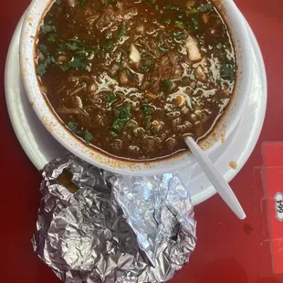 Large Birria with warm tortillas approximately 6-8 tortillas