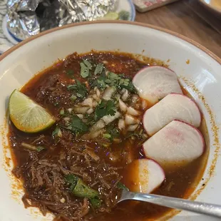 Getting into my TJ birria. Yum!