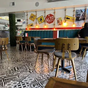 the interior of a restaurant