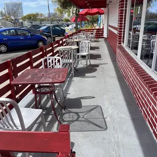 Outside seating