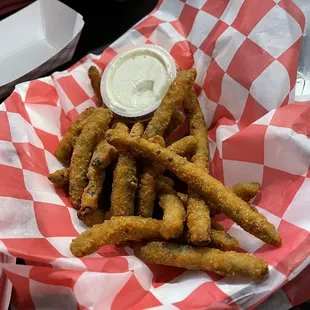 Deep fried green beans