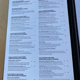 Drink list (June 2021)