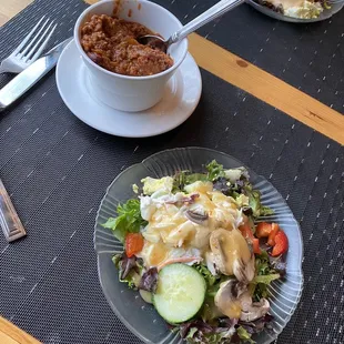 a plate of food on a table