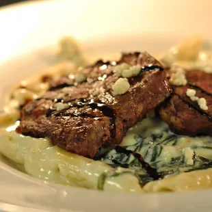 Steak &amp; Penne blue pasta