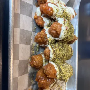 Spicy Lemon Pepper Ranch.  Very hot. (Not a level 1!)