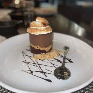 a dessert on a plate