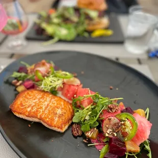 Watermelon and beet salad