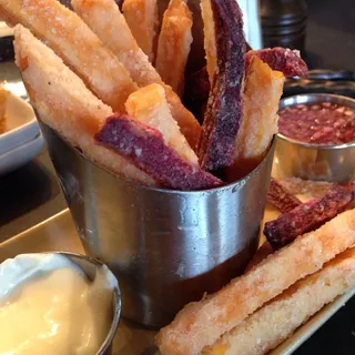 Beet and Sweet Potato Fries