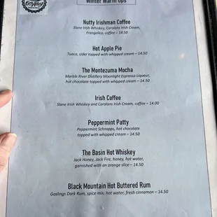 winter drinks