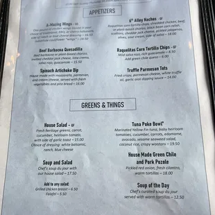 lunch menu