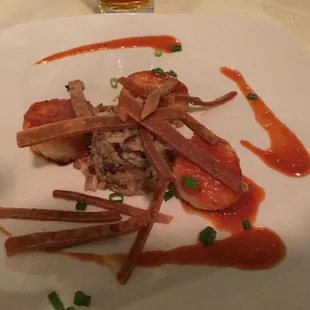 a plate of food on a table